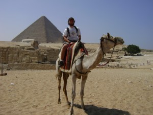 Eu e Maradona nas pirâmides de Giza