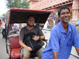 Mochileiro de Riquixá em Jaipur