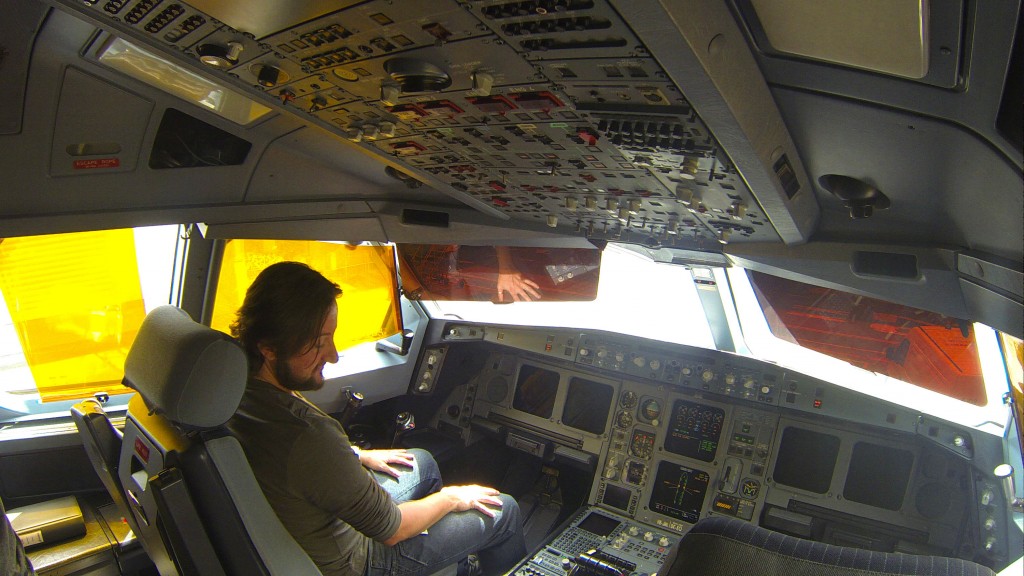 Mochileiro no comando do Airbus 340 da Swiss