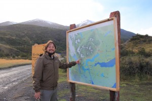 O mapa do Parque Torres del Paine - Refúgio Torres